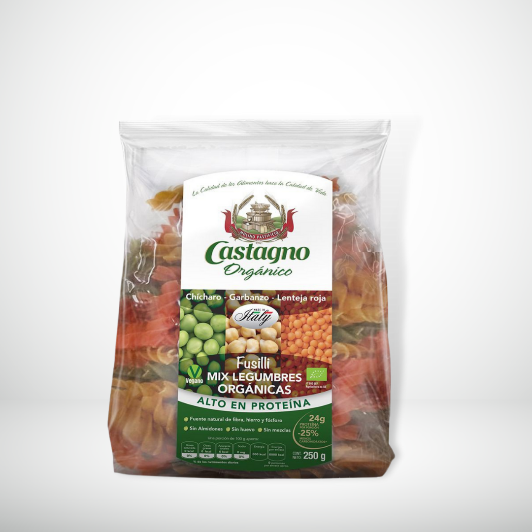 PASTA ORGANICA DE MIX DE LEGUMBRES CASTAGNO 250 GR