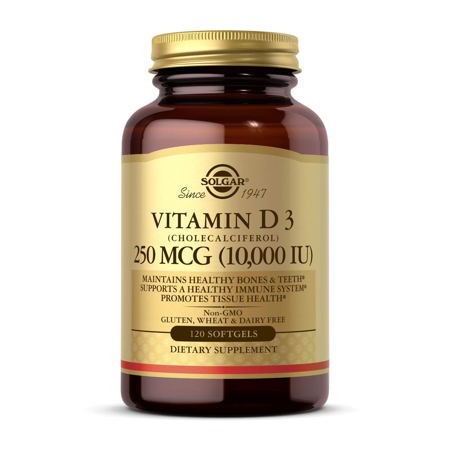 VITAMINA D3 250 MCG 10 000 IU 120 CAPSULAS SOLGAR