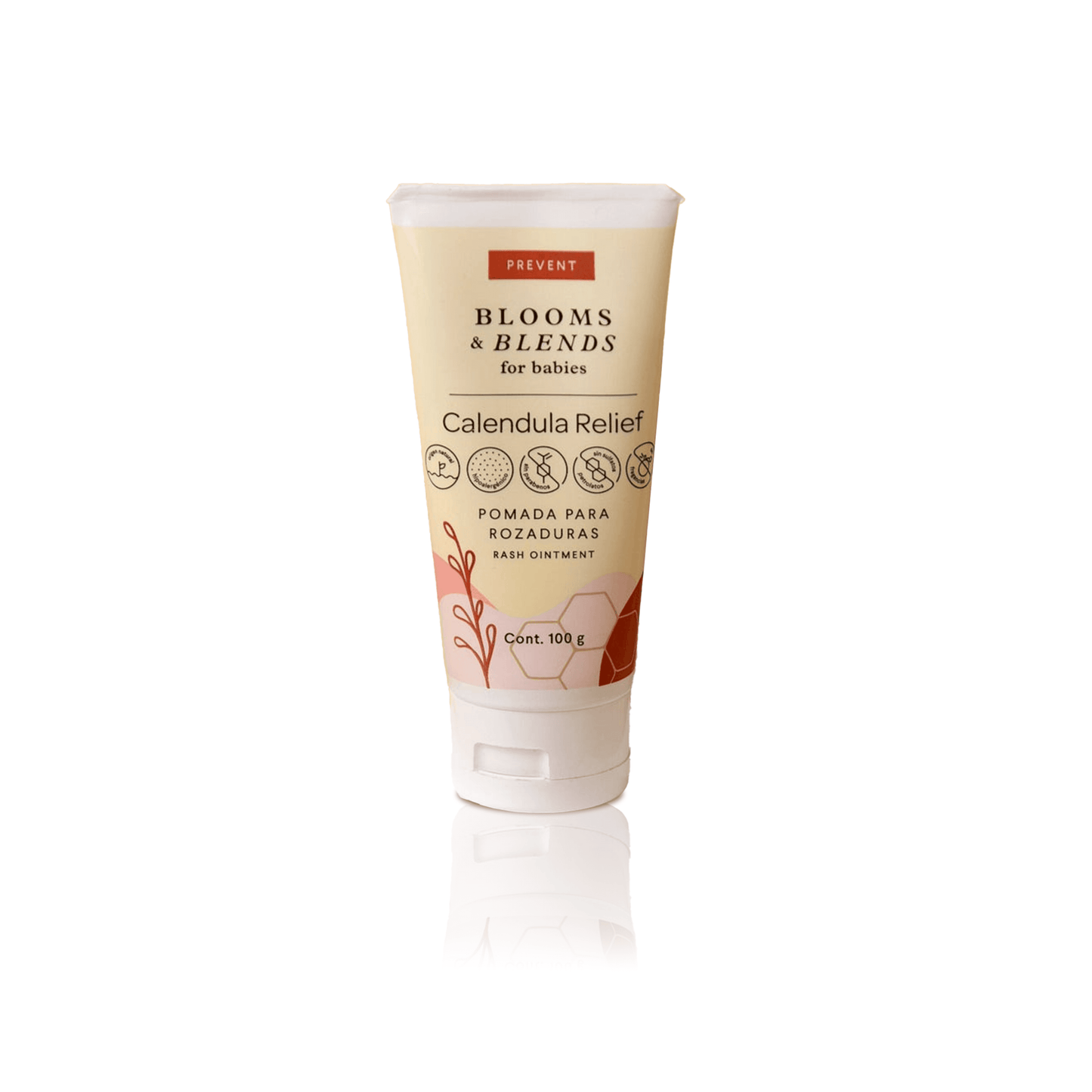 MINI CALENDULA RELIEF 100G / POMADA PARA PREVENIR ROZADURAS BLOOMS & BLENDS BABIES BB FAMILY