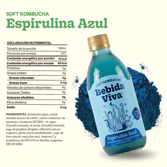 KOMBUCHA ESPIRULINA AZUL 377ML