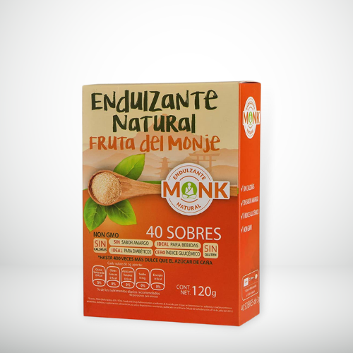 ENDULZANTE MONK NATURAL  40 SOBRES 120 GRS