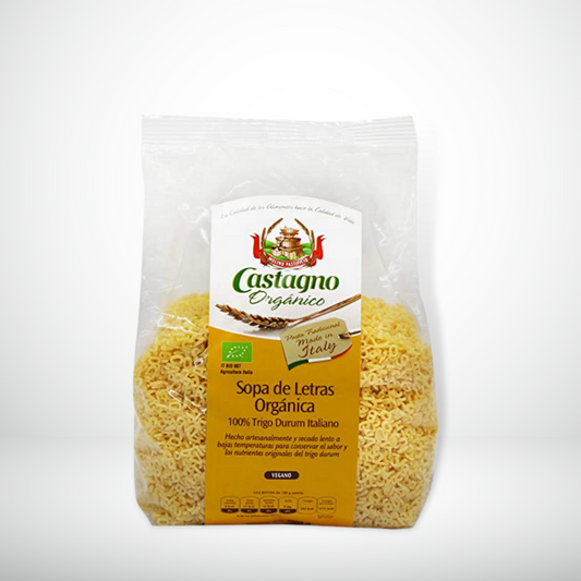 PASTA ORGANICA DE  TRIGO  ALFABETO 500 GR CASTAGNO