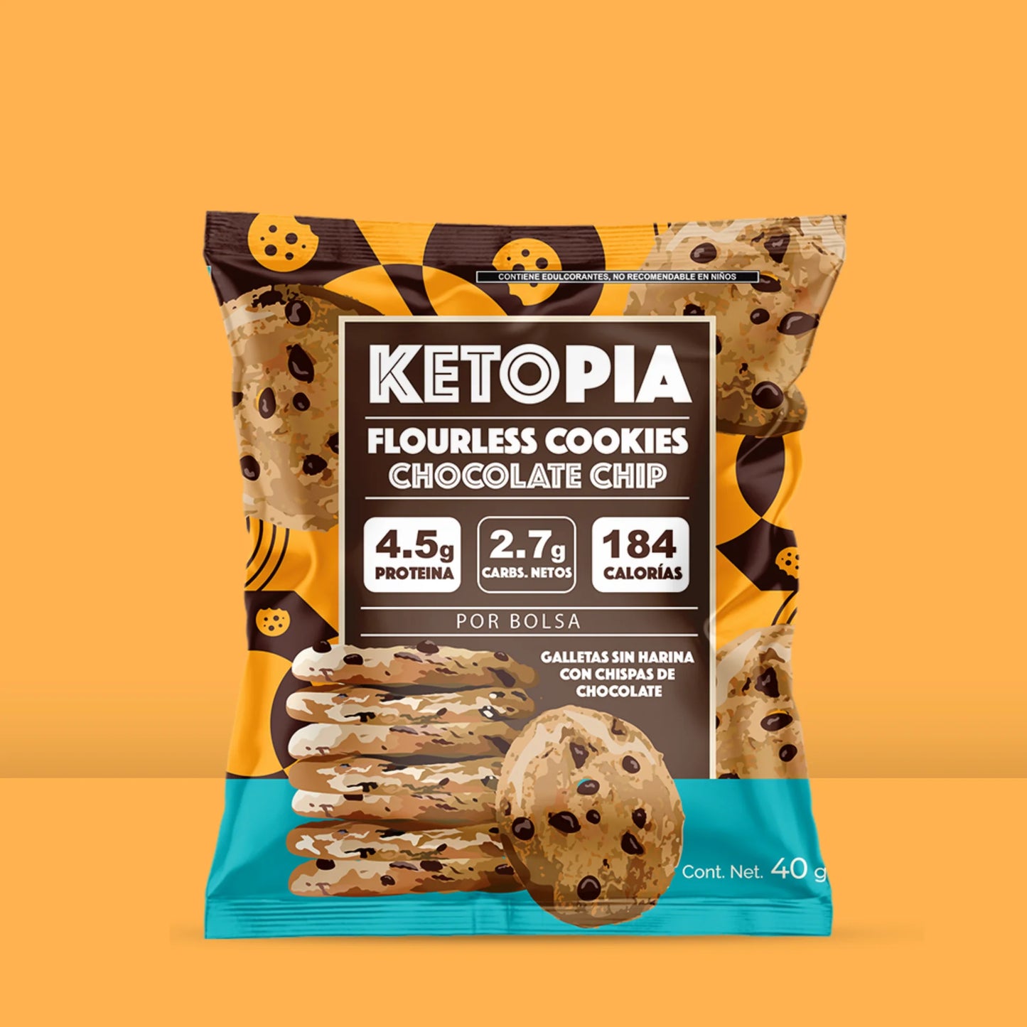 FLOURLESS COOKIES SNACK CHOCO CHIP 40 GR