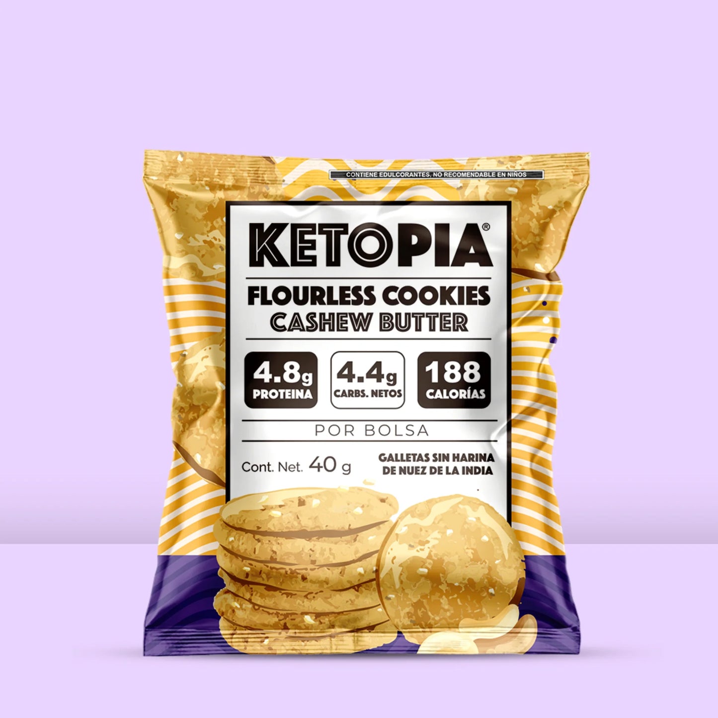 FLOURLESS COOKIES SNACK CASHEW BUTTER 40G