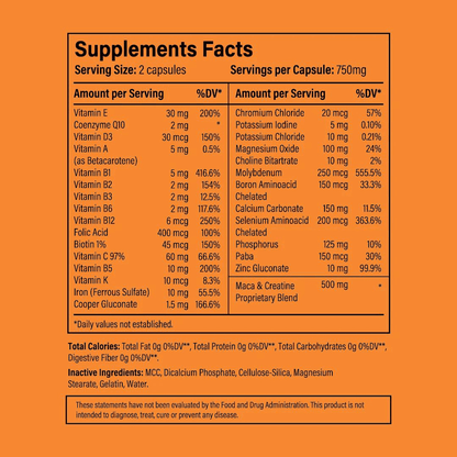 MULTIVITAMIN HIGH POTENCY 60 CAPS VIDA SUPPLEMENT