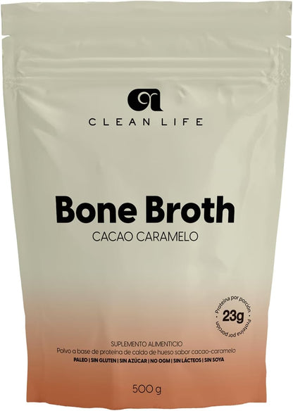 PROTEINA CLEAN BROTH CACAO CARAMELO 500 GRS