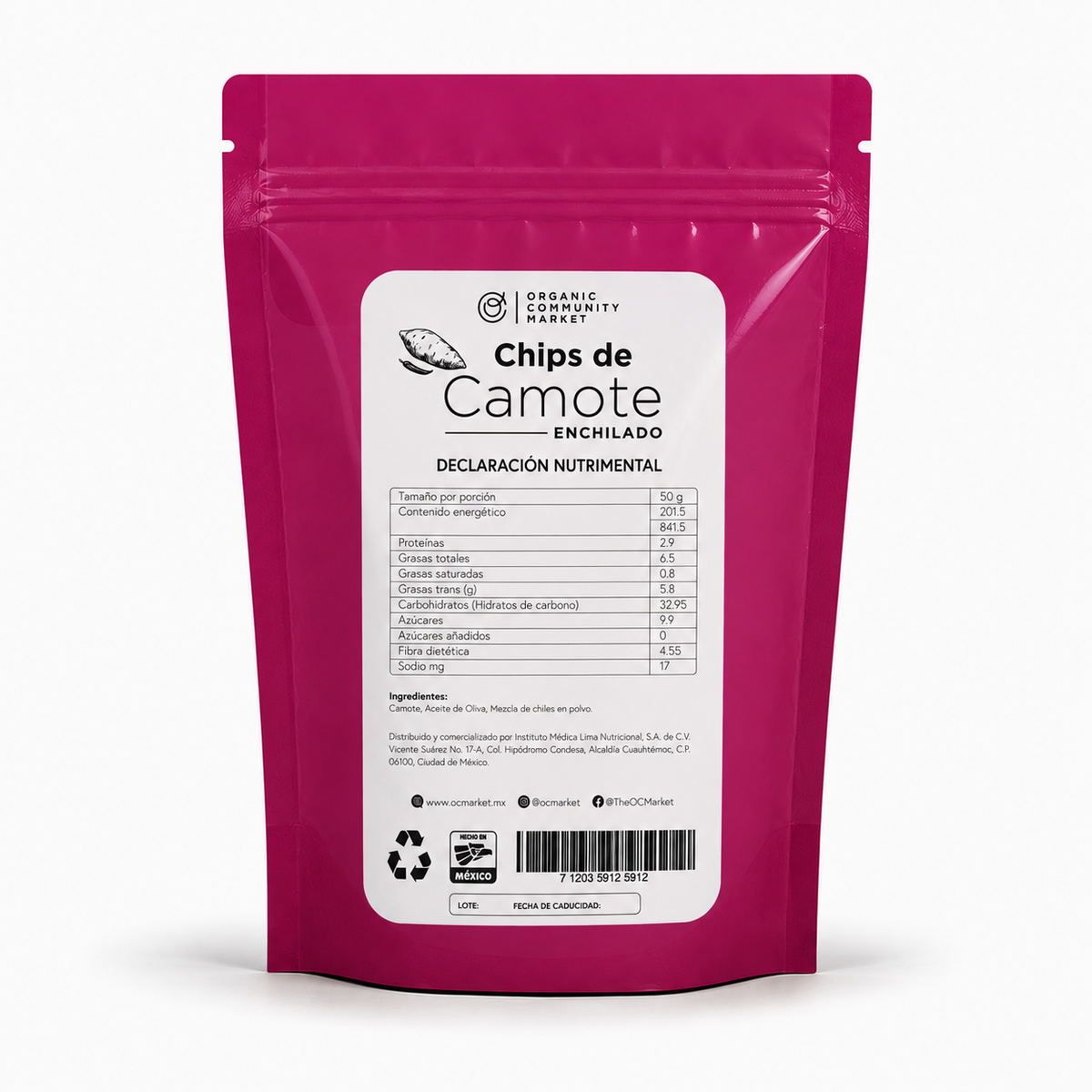CHIPS DE CAMOTE ENCHILADO 100g