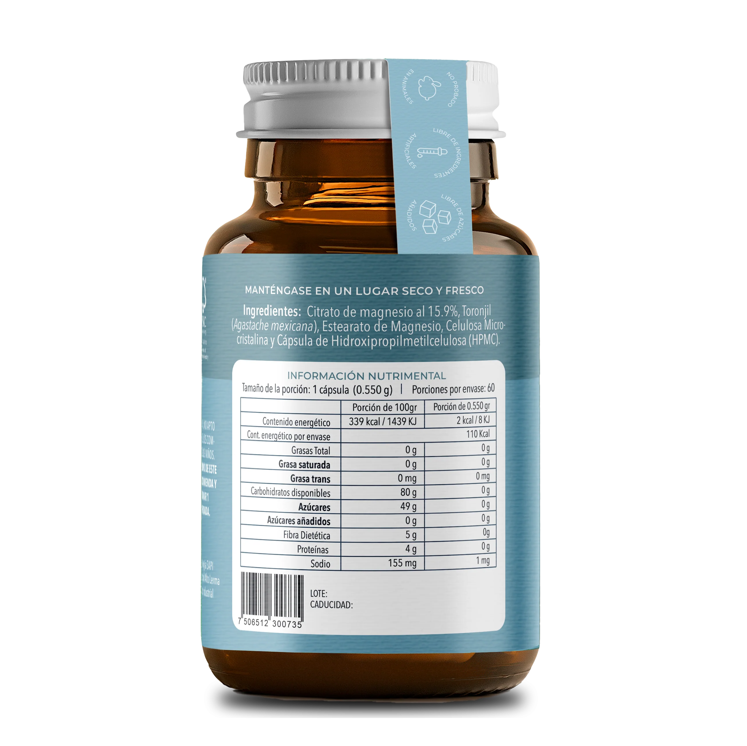 CITRATO DE MAGNESIO 60 CAPS TIBA