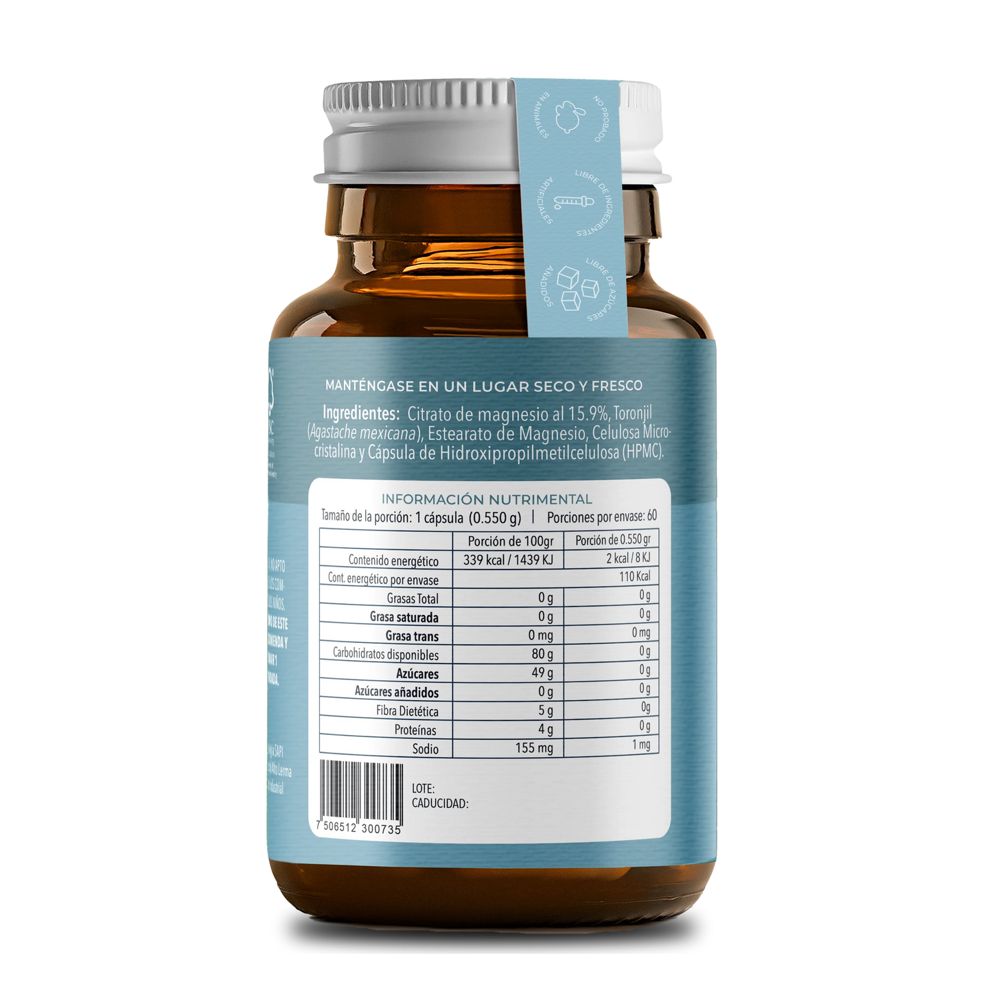 CITRATO DE MAGNESIO 60 CAPS TIBA