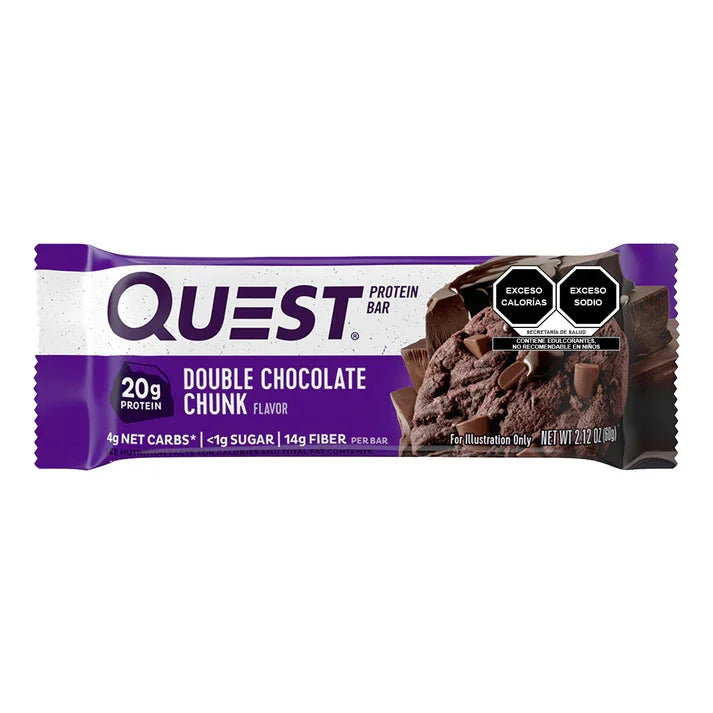 BARRA QUEST DOBLE CHOCOLATE CHUNK 60 GR