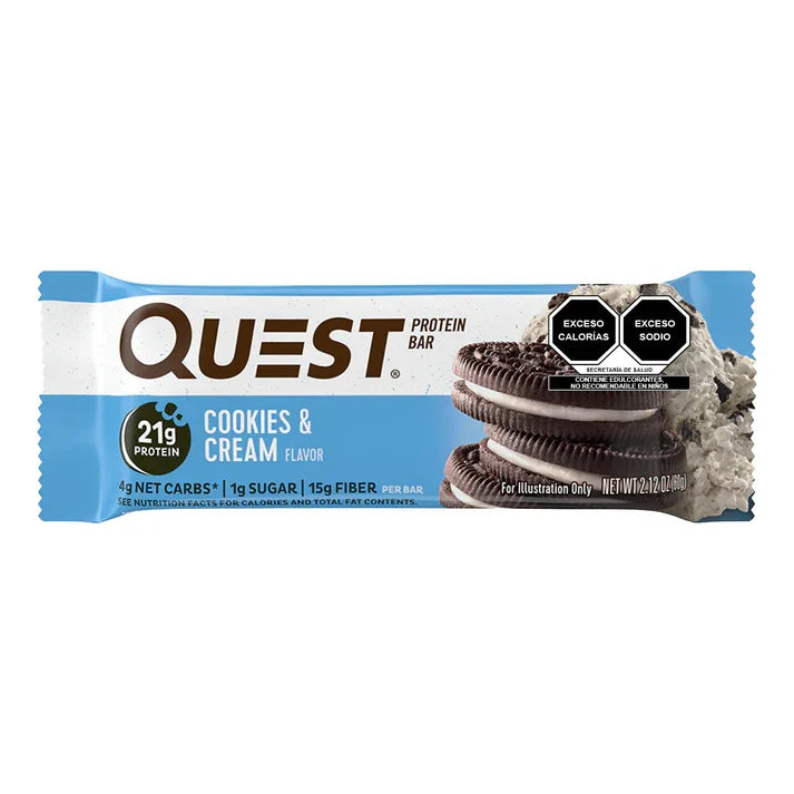 BARRA QUEST GALLETAS CON CREMA 62 GR