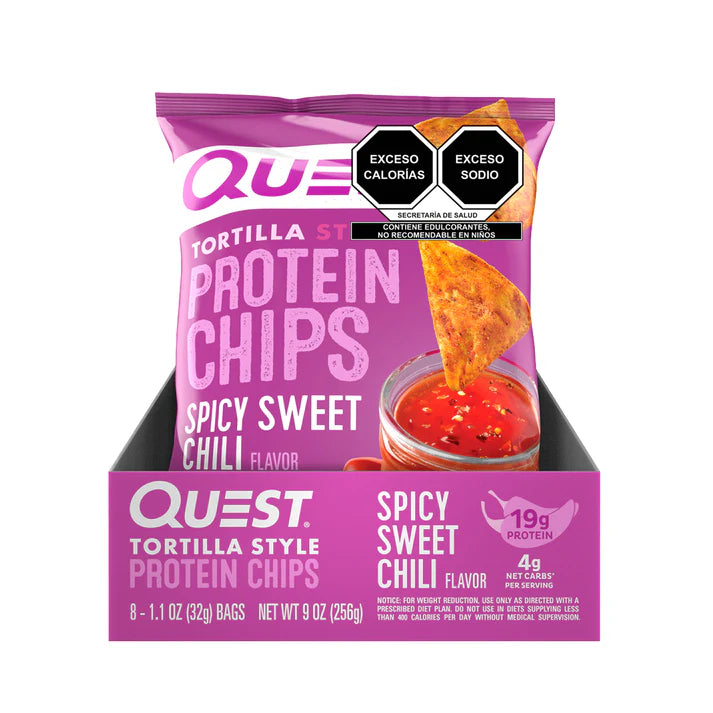 QUEST CHIPS SABOR SALSA ROJA 32 GR