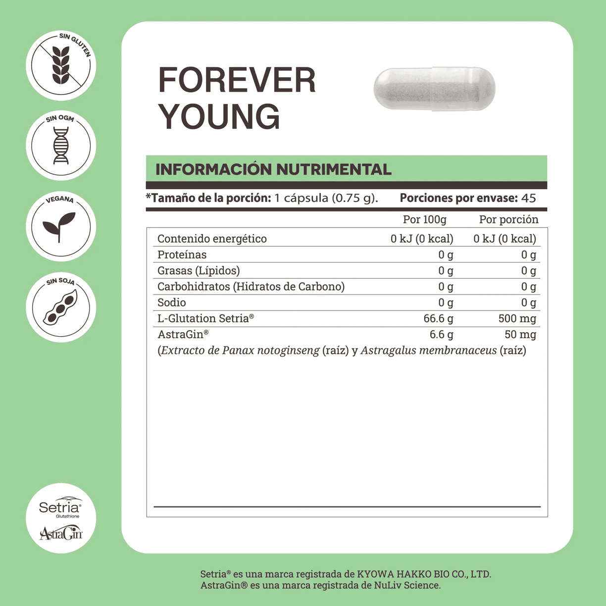 FOREVER YOUNG 45 CÁPSULAS MATTER