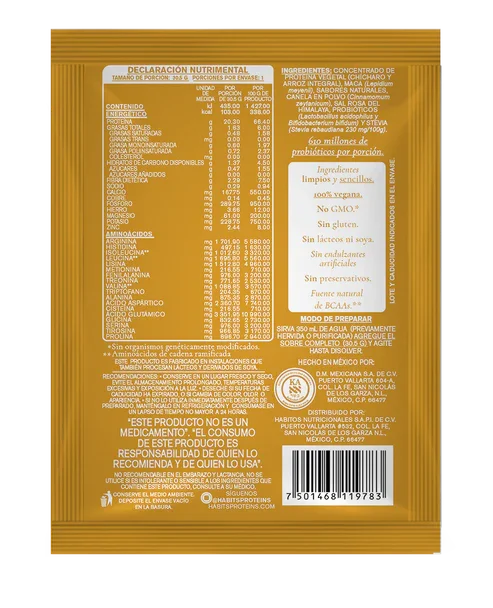 PROTEÍNA HABITS SACHETS DE MACA CACAO 30.5 G