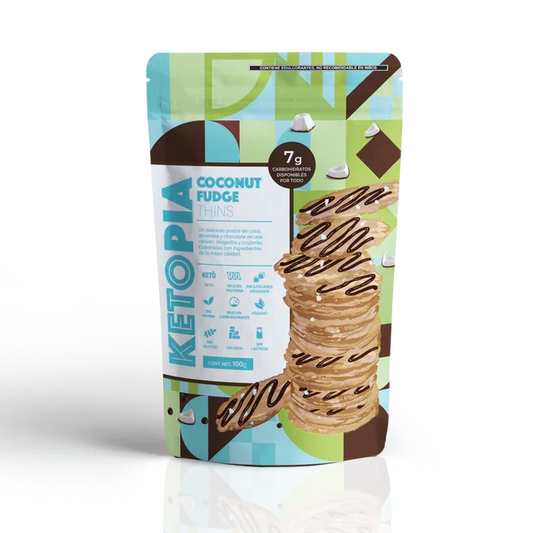 GALLETA KETO ALMOND THINS COCONUT FUDGE KETOPIA SECO