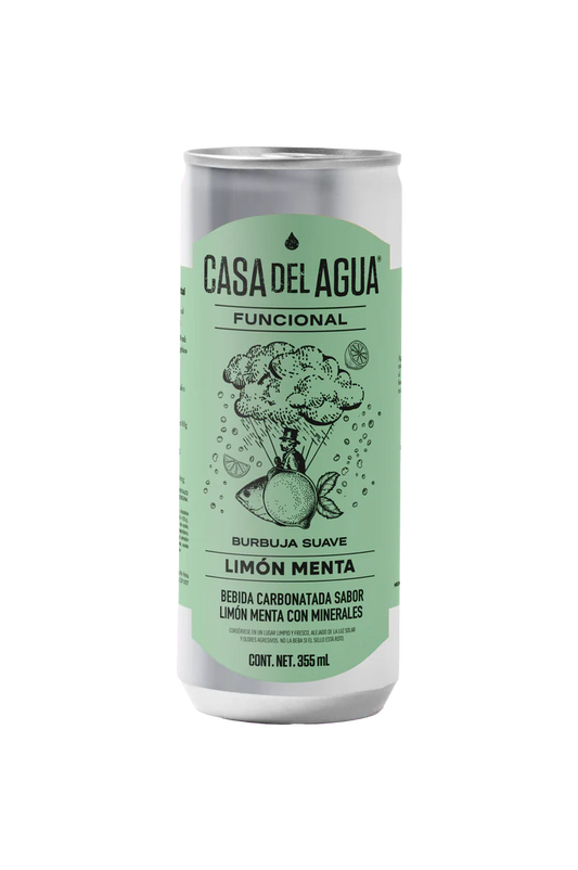BEBIDA SABOR LIMON MENTA 355ML CARBONATADA