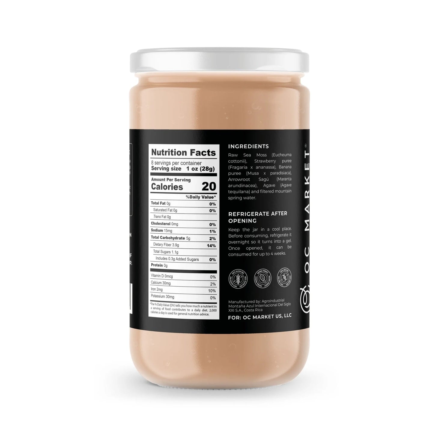 SEA MOSS SABOR FRESA CON PLATANO 8 OZ