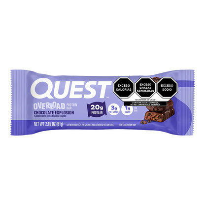 BARRA QUEST OVERLOAD EXPLOSION SABOR A CHOCOLATE 61 GR