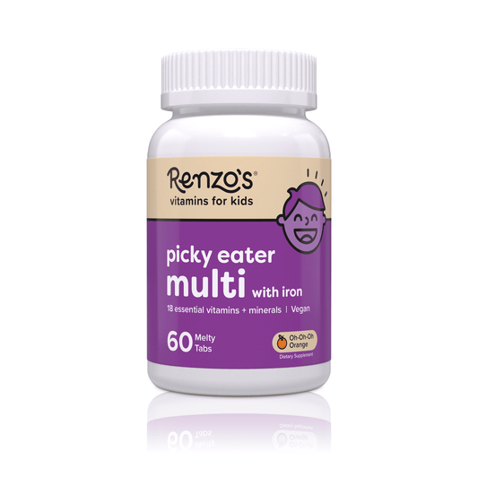 PICKY EATER MULTI WHIT IRON 60 CAPS RENZOS VITAMINS FOR KIDS VITAMINAS PARA NIÑOS