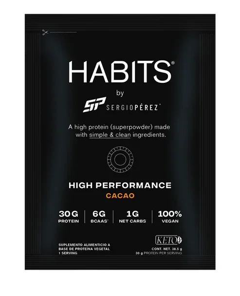 PROTEÍNA HABITS HIGH PERFORMANCE SACHETS DE CACAO 39.5 G