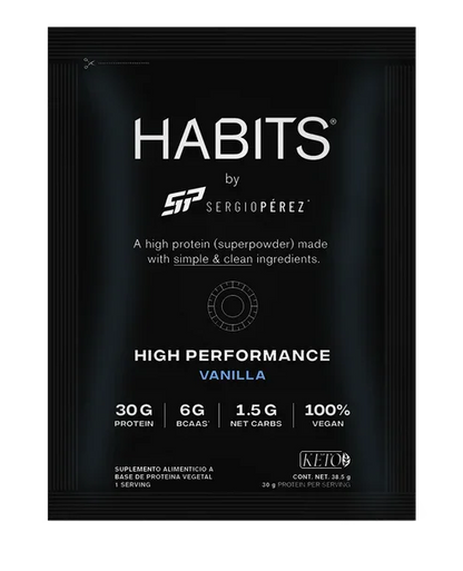 PROTEÍNA HABITS HIGH PERFORMANCE SACHETS DE VAINILLA 39.5 G