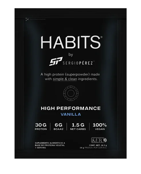 PROTEÍNA HABITS HIGH PERFORMANCE SACHETS DE VAINILLA 39.5 G