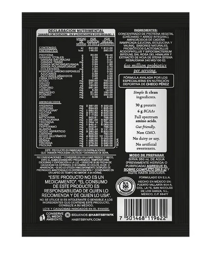 PROTEÍNA HABITS HIGH PERFORMANCE SACHETS DE VAINILLA 39.5 G