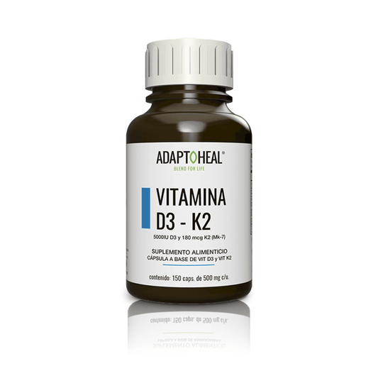 VITAMINA D3 5000IU - K2 150 CAPS ADAPTOGENO