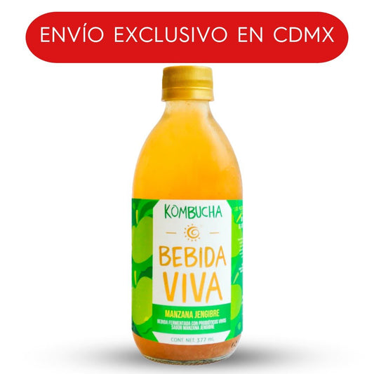 HOLY KOMBUCHA MANZANA JENGIBRE 377 ML