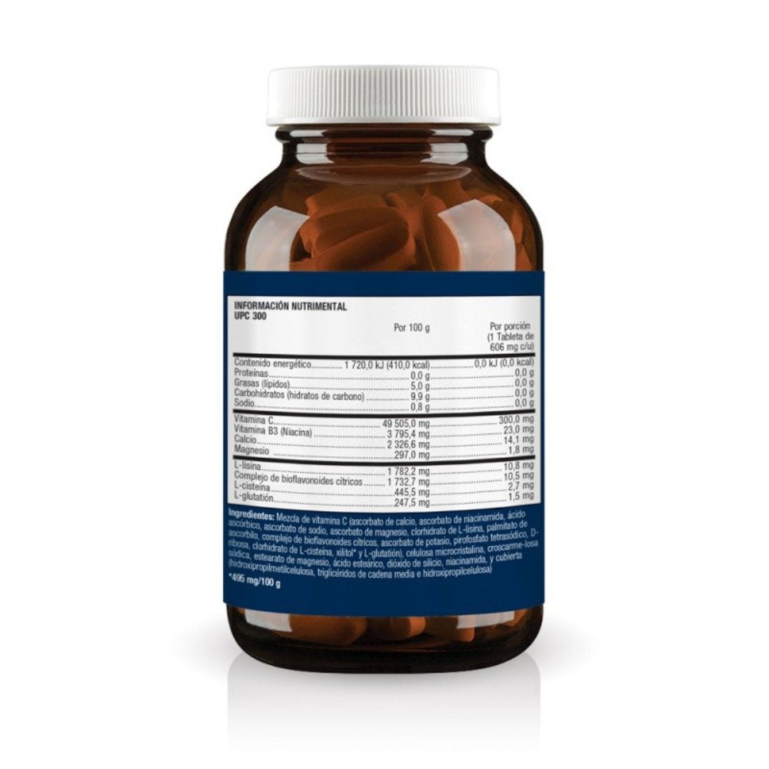 UPC ULTRA POTENT - C 300MG / 90 CAPS VITAMINA C L-LISINA Y BIOFLAVONOIDES ULTRAGENICS METAGENICS
