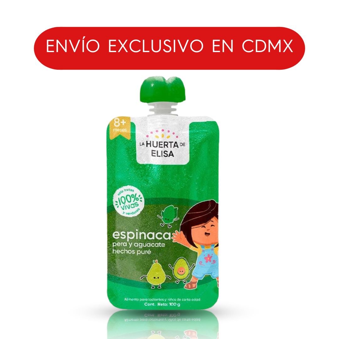 PAPILLA ESPINACA, AGUACATE Y PERA 100GR HUERTA DE ELISA