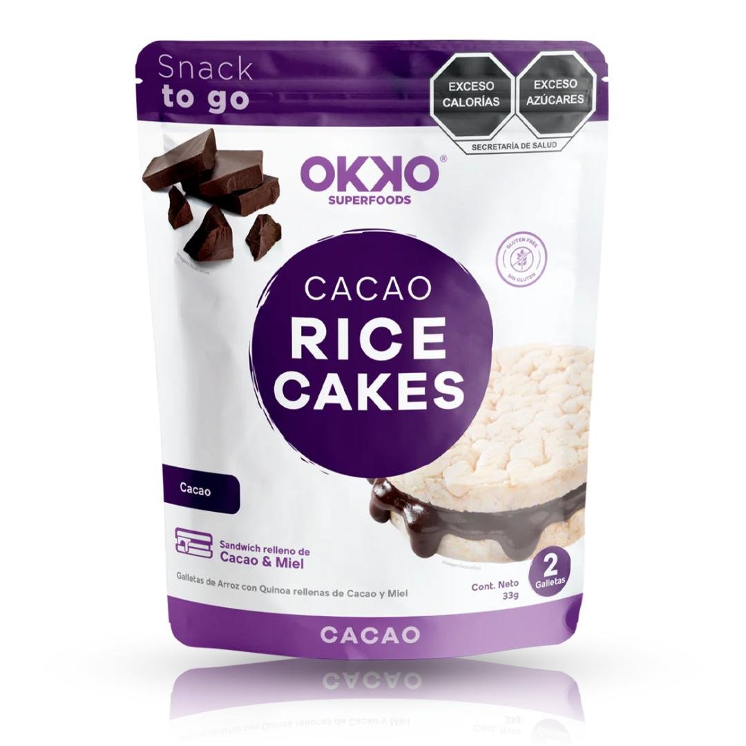GALLETA DE ARROZ CACAO Y QUINOA 33 GR OKKO