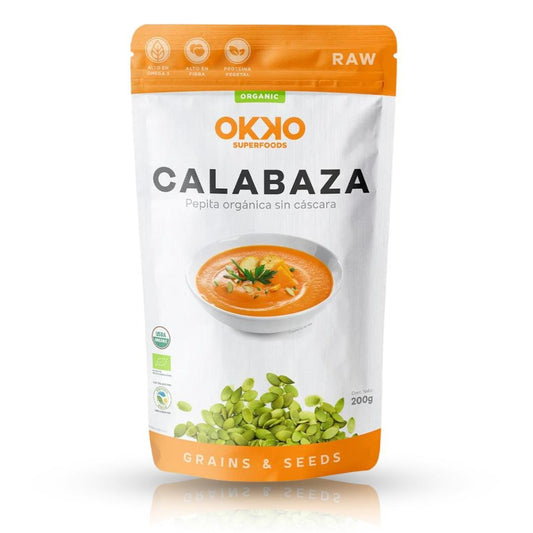 PEPITAS DE CALABAZA ORGÁNICA 200 GR OKKO
