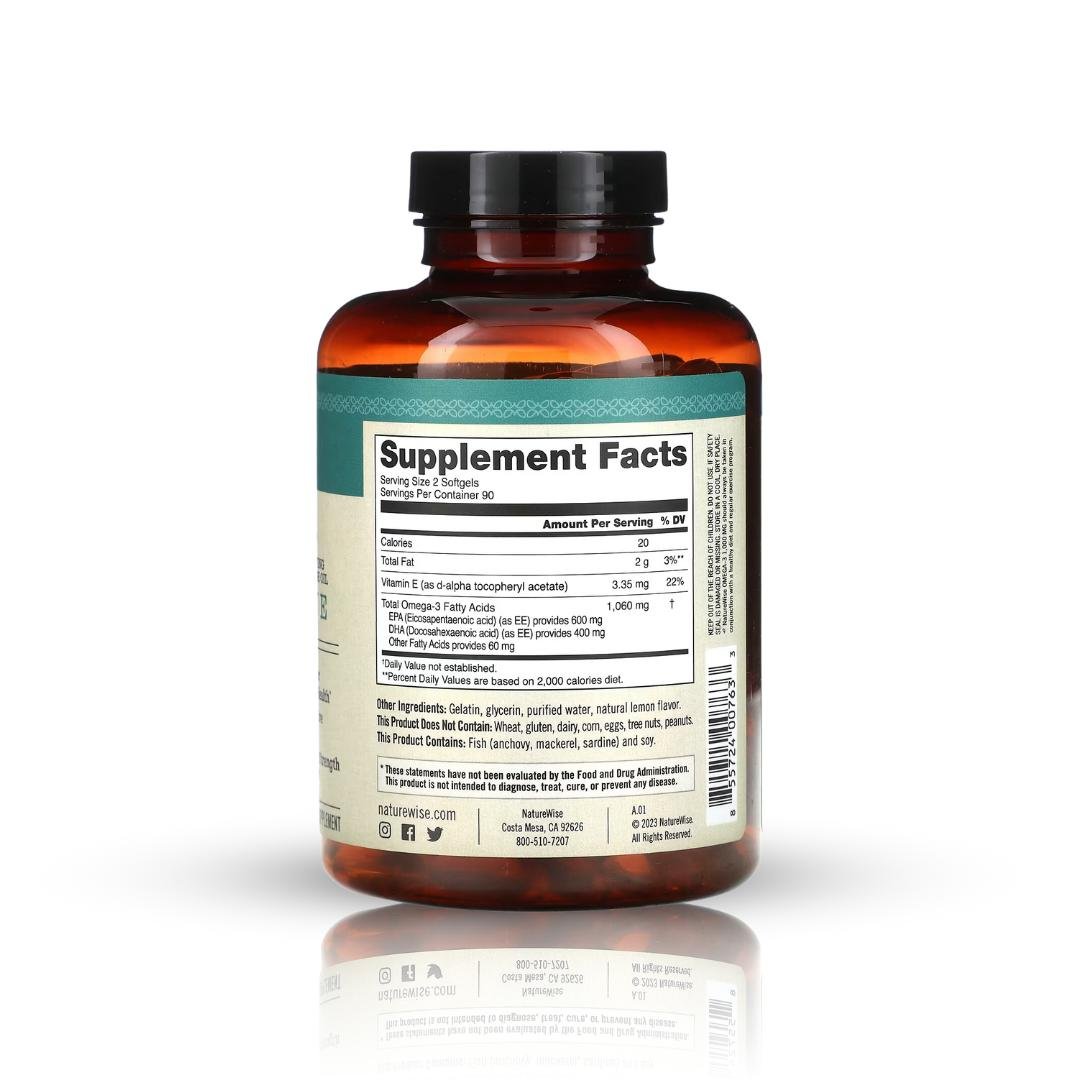 OMEGA-3 1000 MG PLUS VITAMIN E 60 CAPSULAS