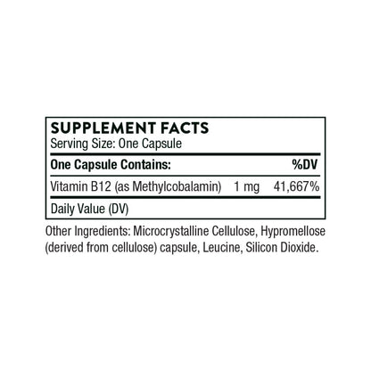 THORNE STRESS VITAMINA B COMPLEJO B12, 60 CAPS