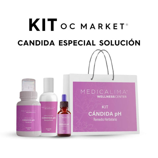 KIT CANDIDA ESPECIAL SOLUCION, EXTRACTO Y SHAMPOO MEDICALIMA