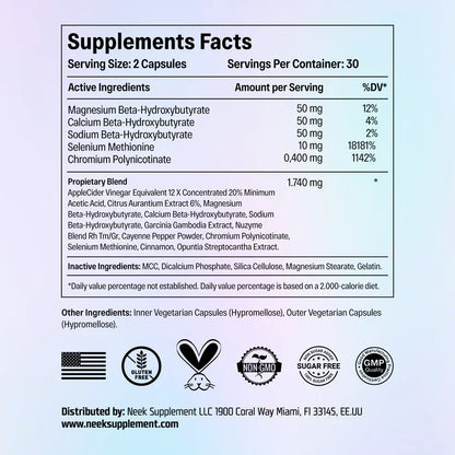 VINAGRE DE MANZANA 60 CAPSULAS NEEK