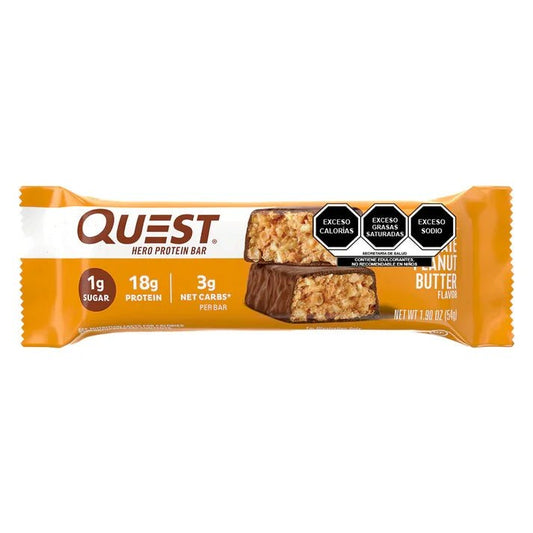 BARRA QUEST HERO CRISPY CHOCOLATE CON CREMA DE CACAHUATE 52GR - Oc Market