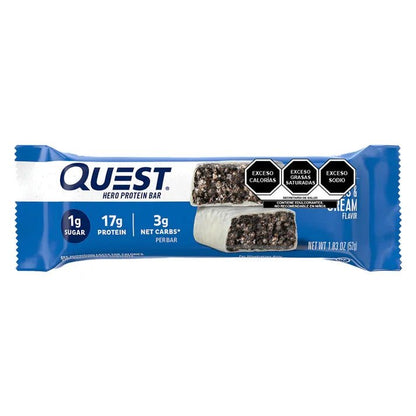 BARRA QUEST HERO CRISPY SABOR GALLETAS CON CREMA 52 GR - Oc Market