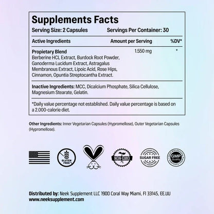 BERBERINA 60 CAPSULAS NEEK POST FERTILIDAD - Oc Market