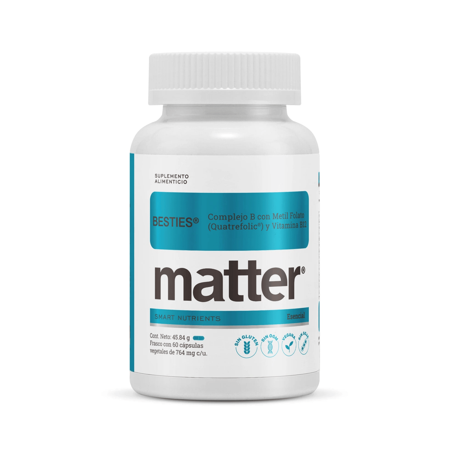 BESTIES COMPLEJO B ÁCIDO FÓLICO & VITAMINA B12 60 CÁPSULAS MATTER POST FERTILIDAD - Oc Market