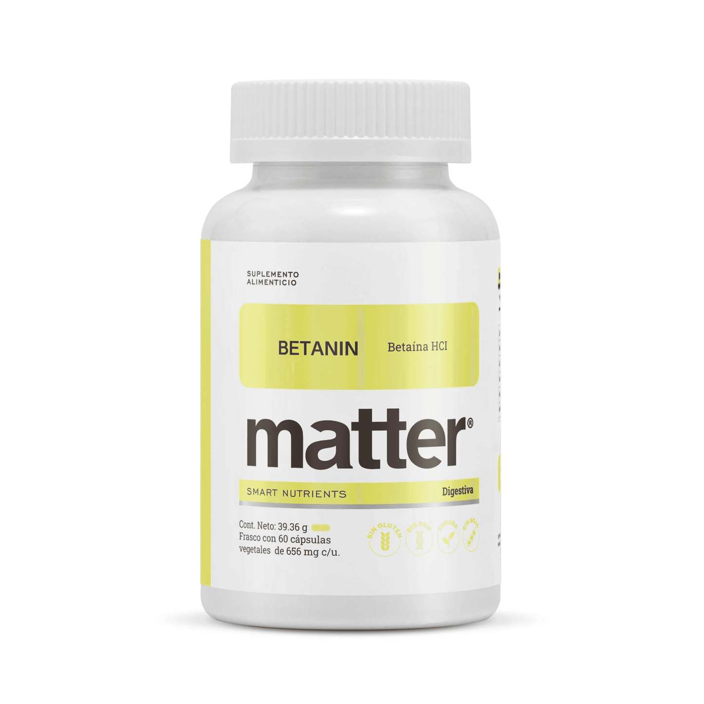 BETANINA BETAINA HCI 60 CÁPSULAS MATTER - Oc Market