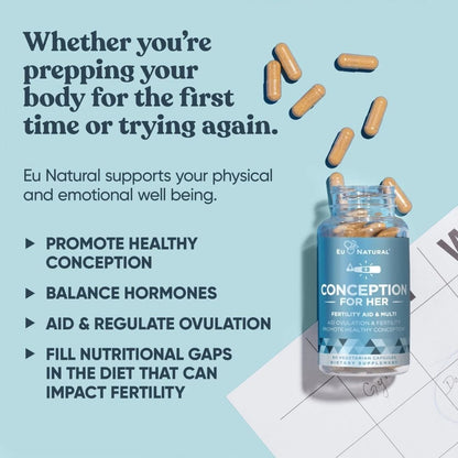 CONCEPTION INOSITOL & VITEX FEMALE FERTILIDAD 60 CAPS EU NATURAL ENERO - Oc Market