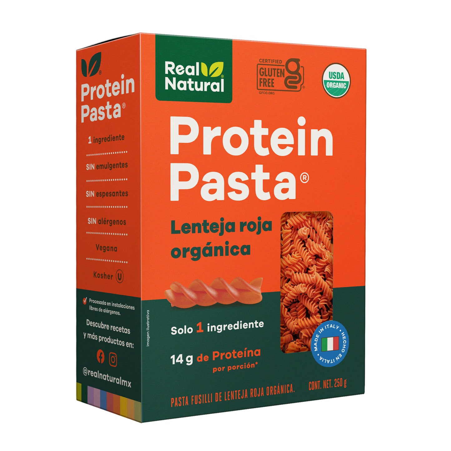 PASTA FUSILLI LENTEJA ROJA ORGANICO 250 GR