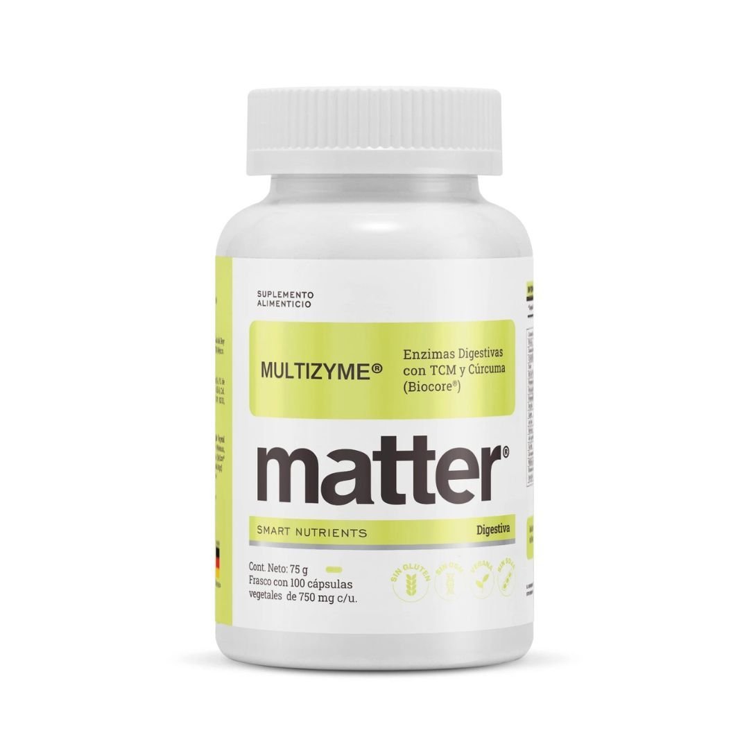 MULTIZYME ENZIMAS DIGESTIVAS CON INULINA Y CÚRCUMA 100 CÁPSULAS MATTER - Oc Market