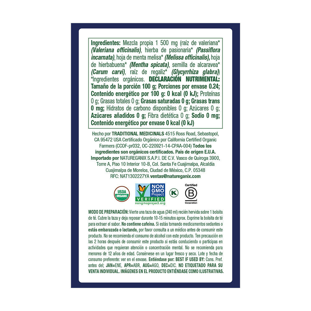 TE RELAJANTE PARA DORMIR VALERIANA 24 GR