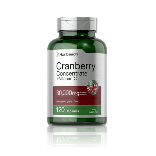 PASTILLAS DE CRANBERRY ARANDANO CONCENTRADO + VITAMINA C 30,000MG/120 CAPS HORBAACH - Oc Market