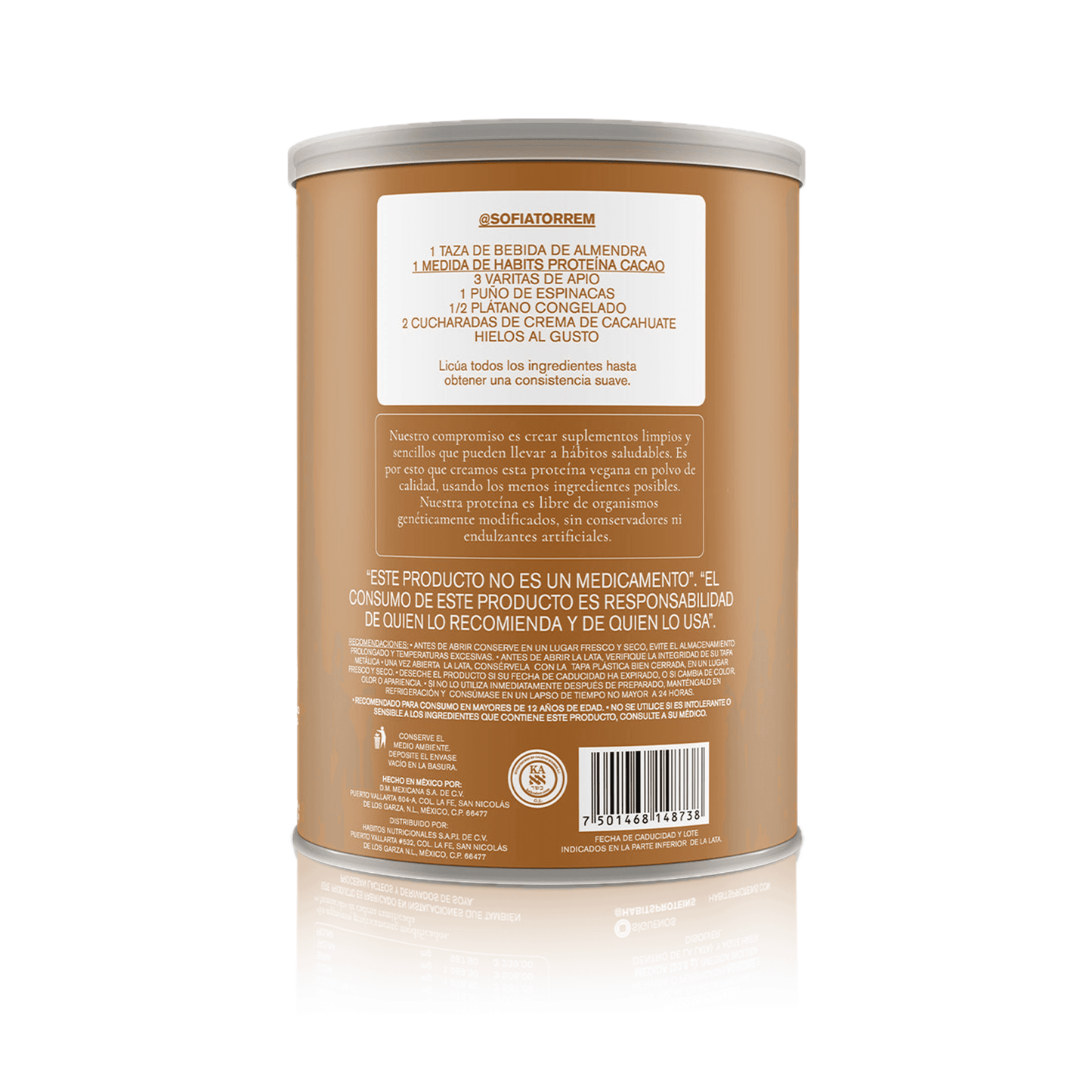 PROTEÍNA HABITS PROBIÓTICOS CACAO 488 G - Oc Market