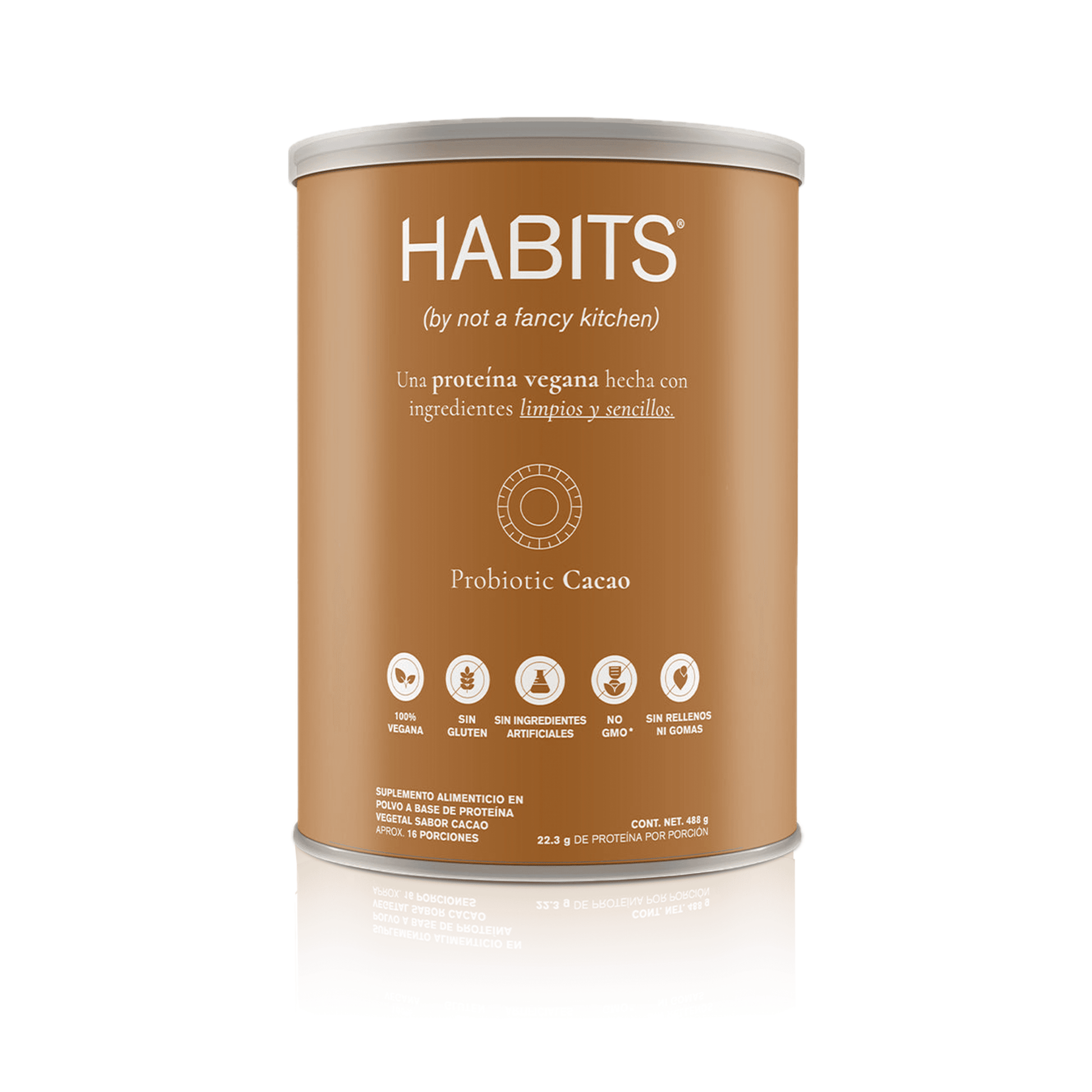 PROTEÍNA HABITS PROBIÓTICOS CACAO 488 G - Oc Market