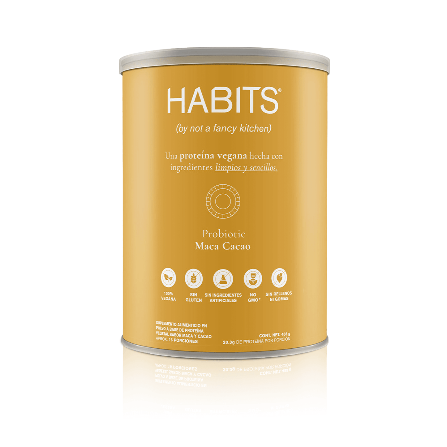 PROTEÍNA HABITS PROBIÓTICOS + SUPERFOOD MACA CACAO 488 G - Oc Market